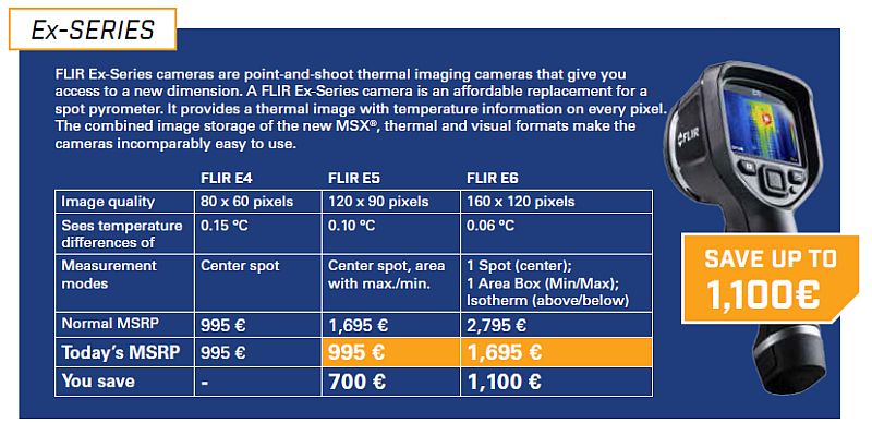 Special offer extended! FLIR thermal imagers at competitive prices