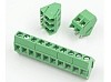 Neither horizontal, nor vertical - slant terminal blocks are the right ones!