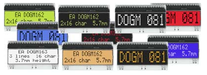 Industrial applications rely on the EA DOG displays