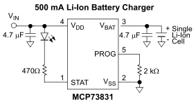 With MCP73831 you´ll charge lithium cells easily and safely