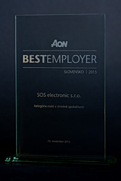 Ocenenie „Best Employer 2015“ pre SOS electronic