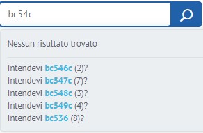 Notifica di errore di battitura nel campo di ricerca