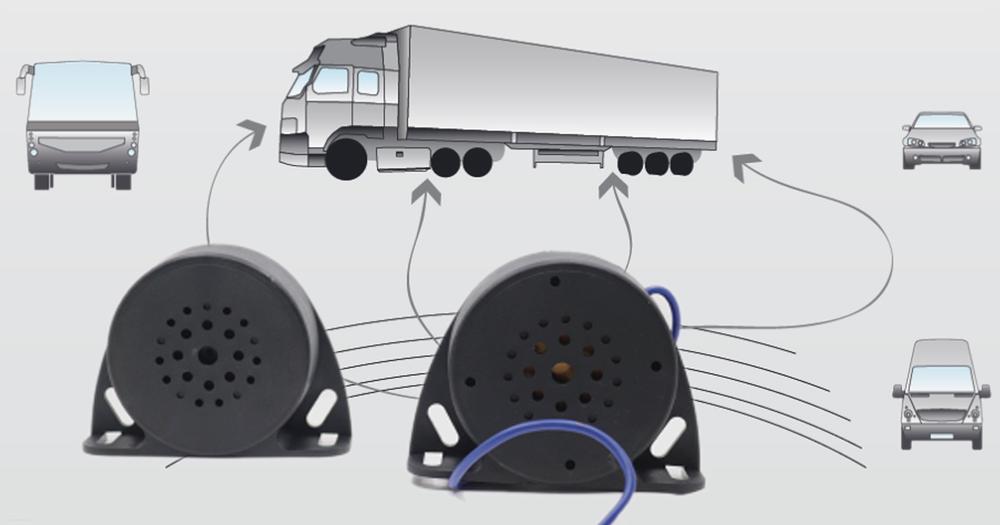 Sonitron sirens generating clear warning signal