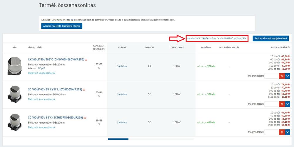 Tetszőleges termékek csoportosítása