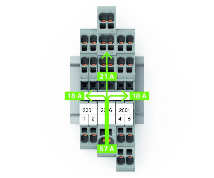 Wago 2006-803x. Compact distribution terminals with six outputs