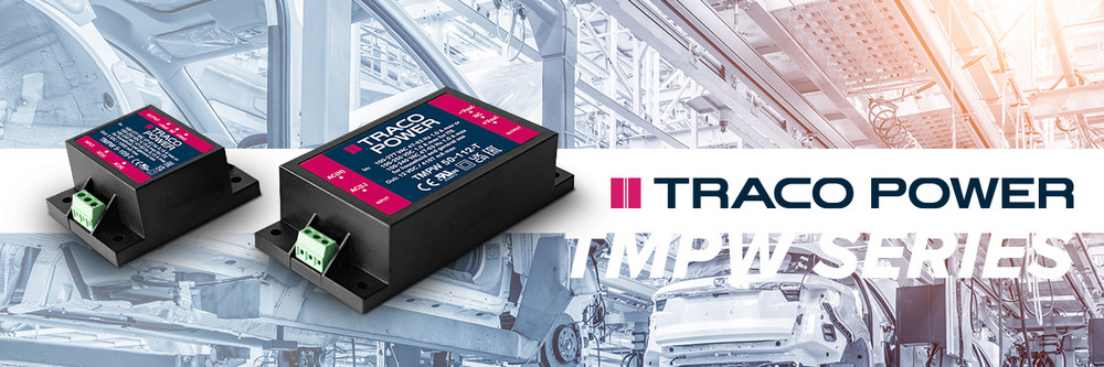 Presentamos los conversores CA/CC TMPW de Traco Power con conectores atornillados