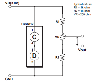 Prevent a gas explosion by means of the Figaro TGS6812 sensor